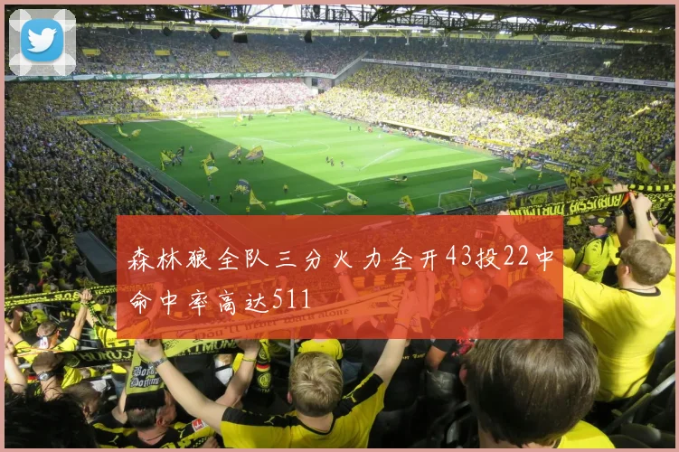 森林狼全队三分火力全开43投22中命中率高达511